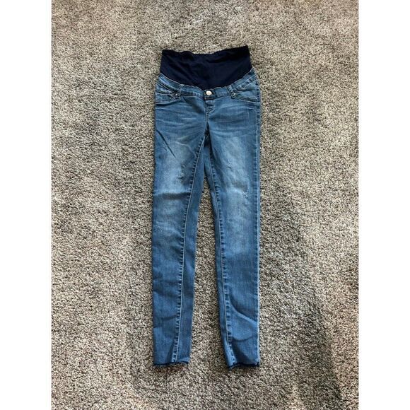 Blue Skinny Maternity Jeans - Picture 2 of 6